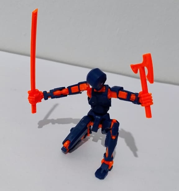Boneco Multi Articulado - Azul Laranja - Imagem 6